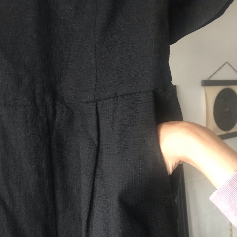 Anthropologie Elevenses Black Cold Shoulder Romper - Picture 8 of 8